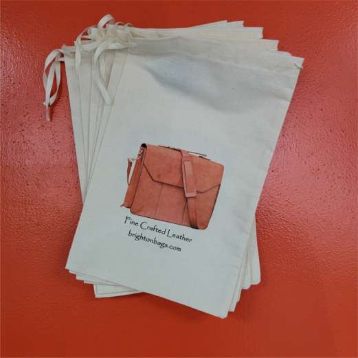 8x12 Natural Cloth Drawstring Bags detail