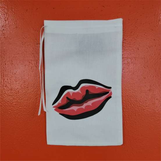 6x10 White Drawstring Bag