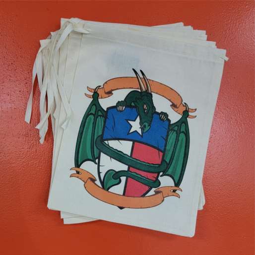 10x13 Natural Cloth Drawstring Bags detail